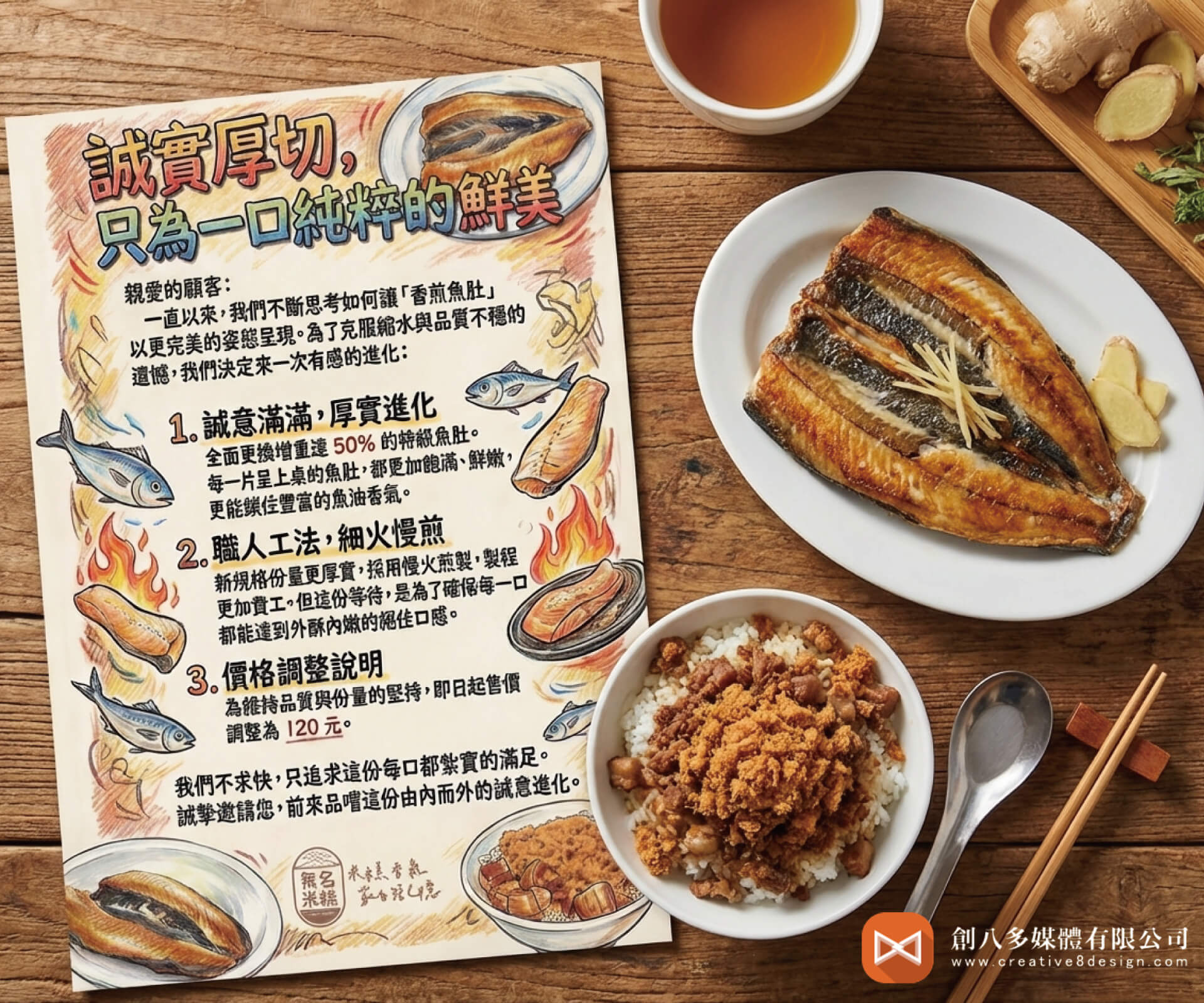 當一張DM聞得到香味：無名米糕的古早味設計，從畫筆到餐桌的故事 - DM / 海報設計 案例